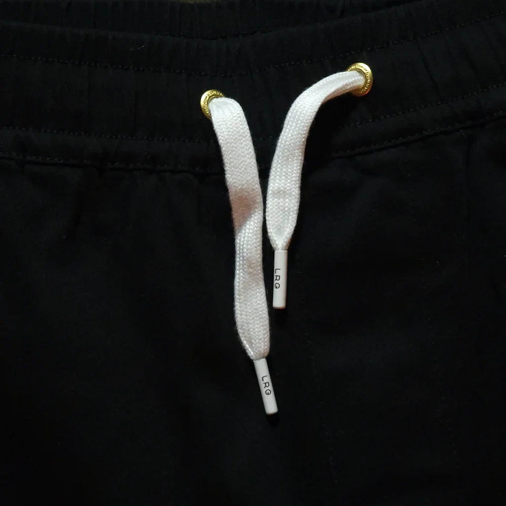 Men's Black Drawstring Jogger Pants - Picture 5 of 10